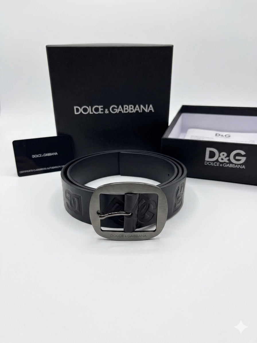 Dolce & Gabbana Matte Logo Engraved Belt