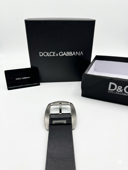Dolce & Gabbana Matte Logo Engraved Belt
