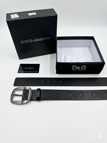 Dolce & Gabbana Matte Logo Engraved Belt