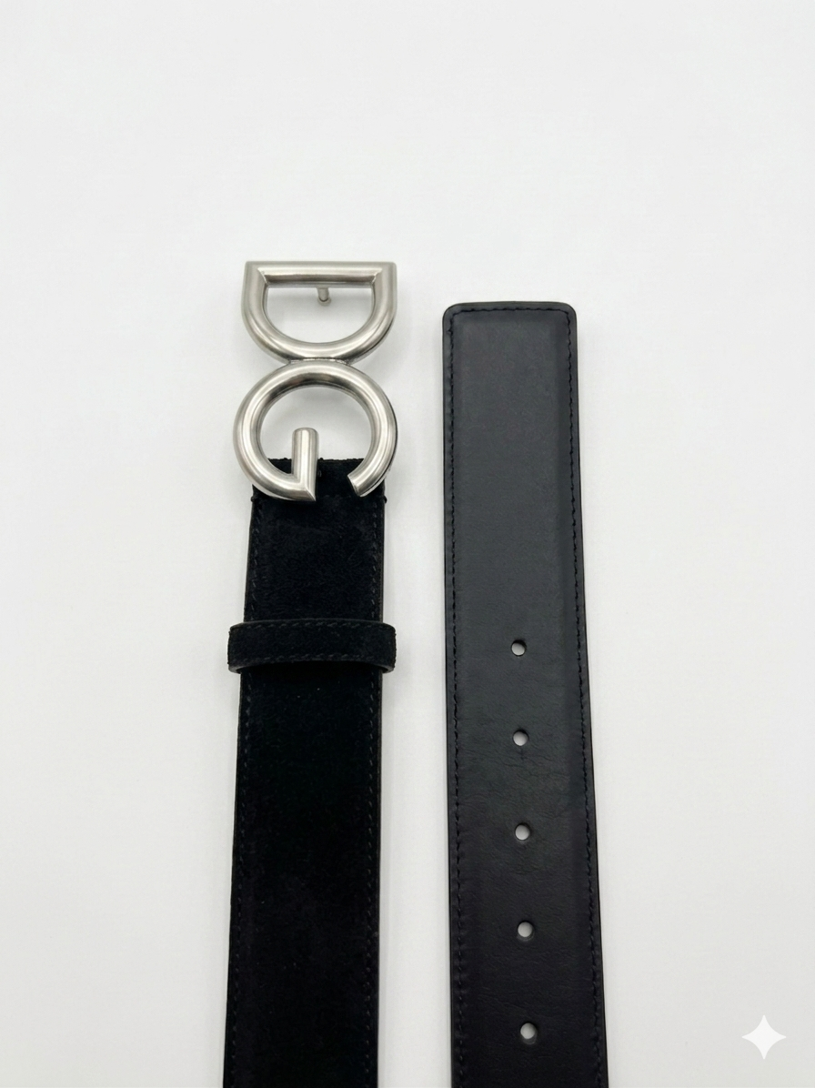 Dolce & Gabbana Suede DG Logo Belt
