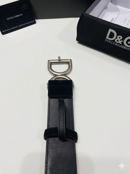 Dolce & Gabbana Suede DG Logo Belt