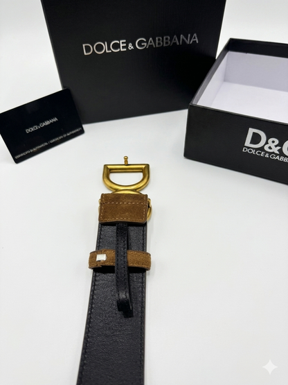 Dolce & Gabbana Suede DG Logo Belt