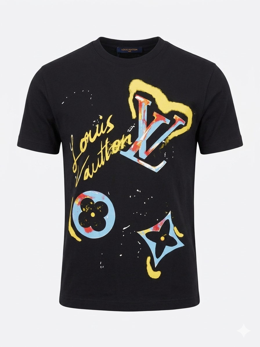 Louis Vuitton T-Shirt Cotton Fabric Made in Turkey