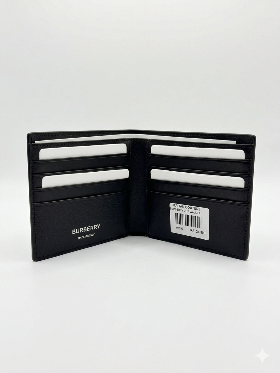 Burberry Check Saffiano Bifold Wallet 1 :1 Grade Quality