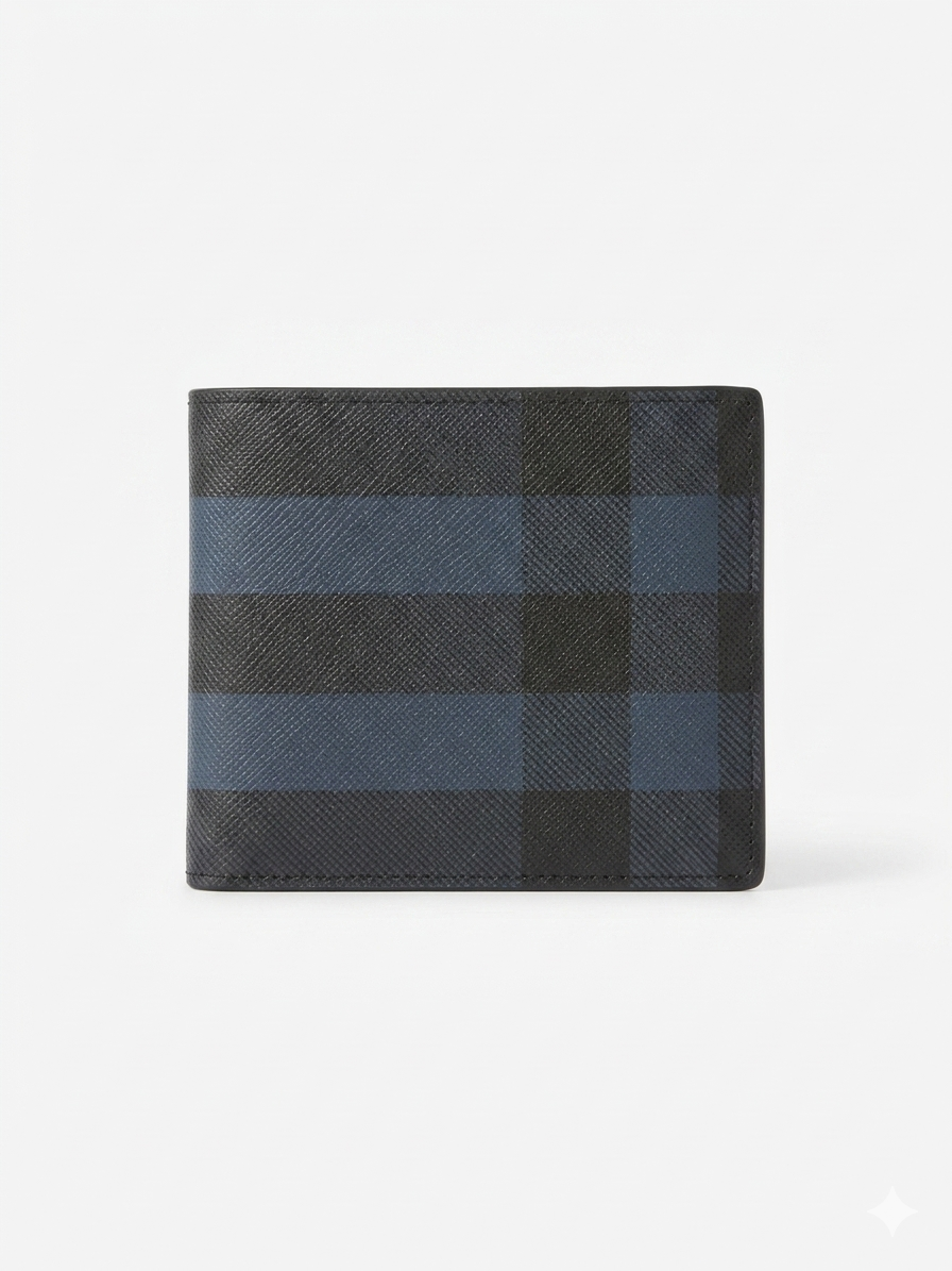 Burberry Check Saffiano Bifold Wallet 1 :1 Grade Quality