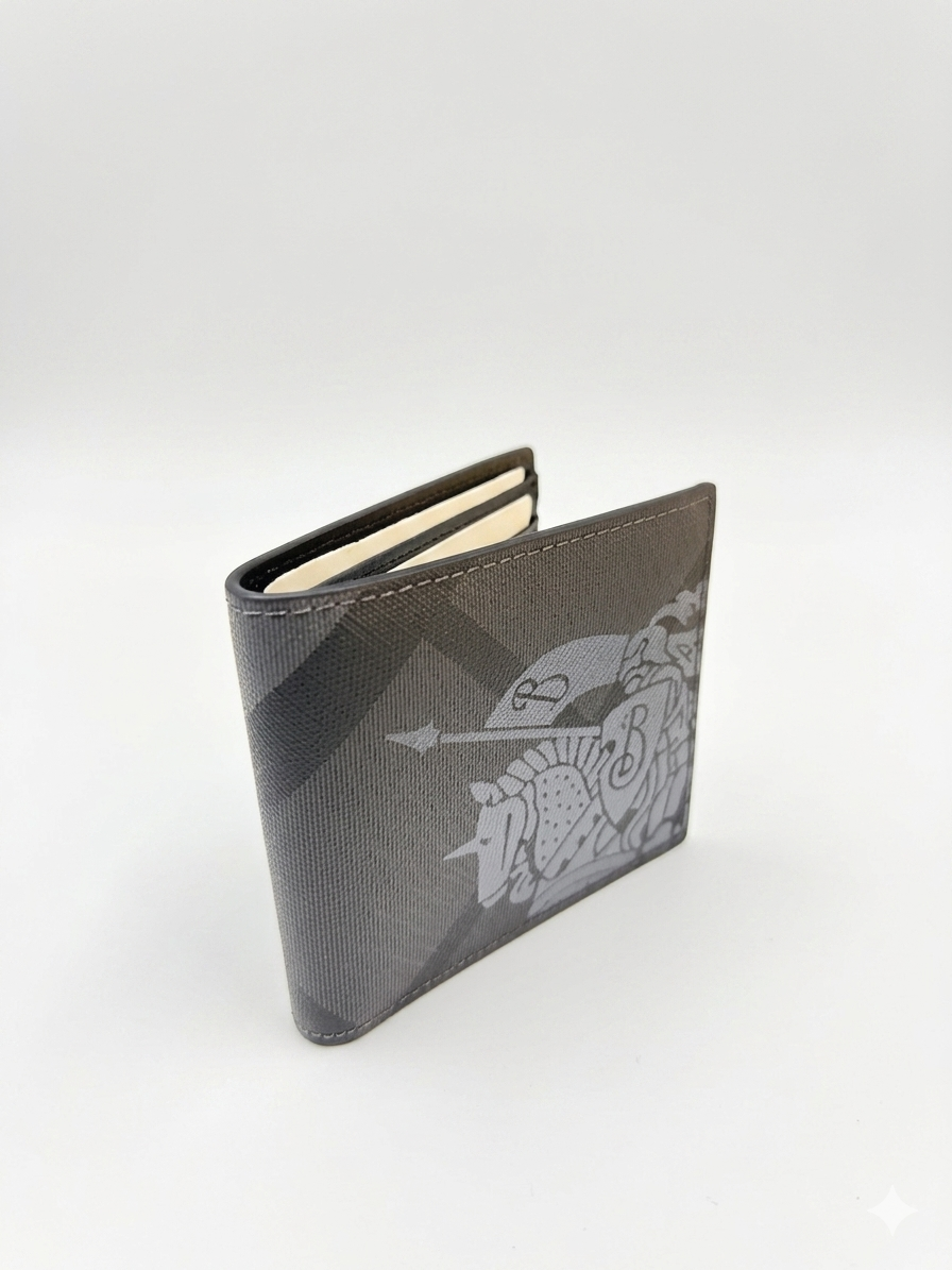 Burberry Check Saffiano Bifold Wallet 1 :1 Grade Quality