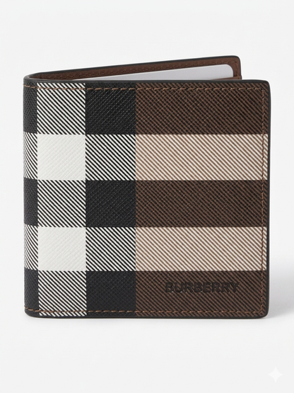 Burberry Two-Tone Exaggerated Check Bifold Wallet 1 :1 Grade Quality