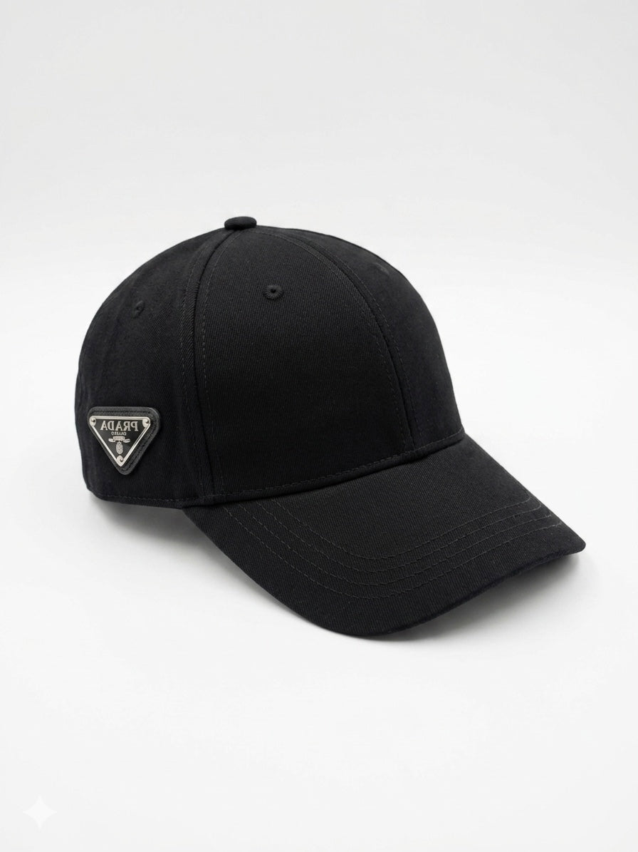 Prada Milano Enameled Triangle Logo Baseball Cap