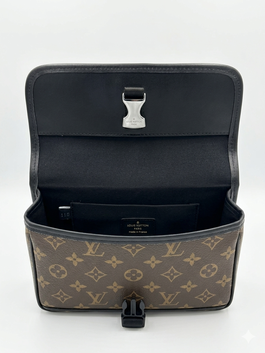 Louis Vuitton Monogram Macassar S-Lock Messenger Bag