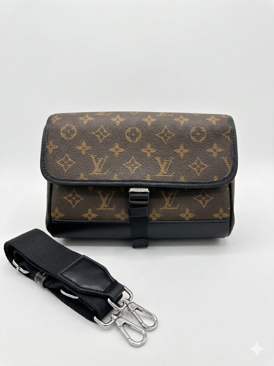 Louis Vuitton Monogram Macassar S-Lock Messenger Bag