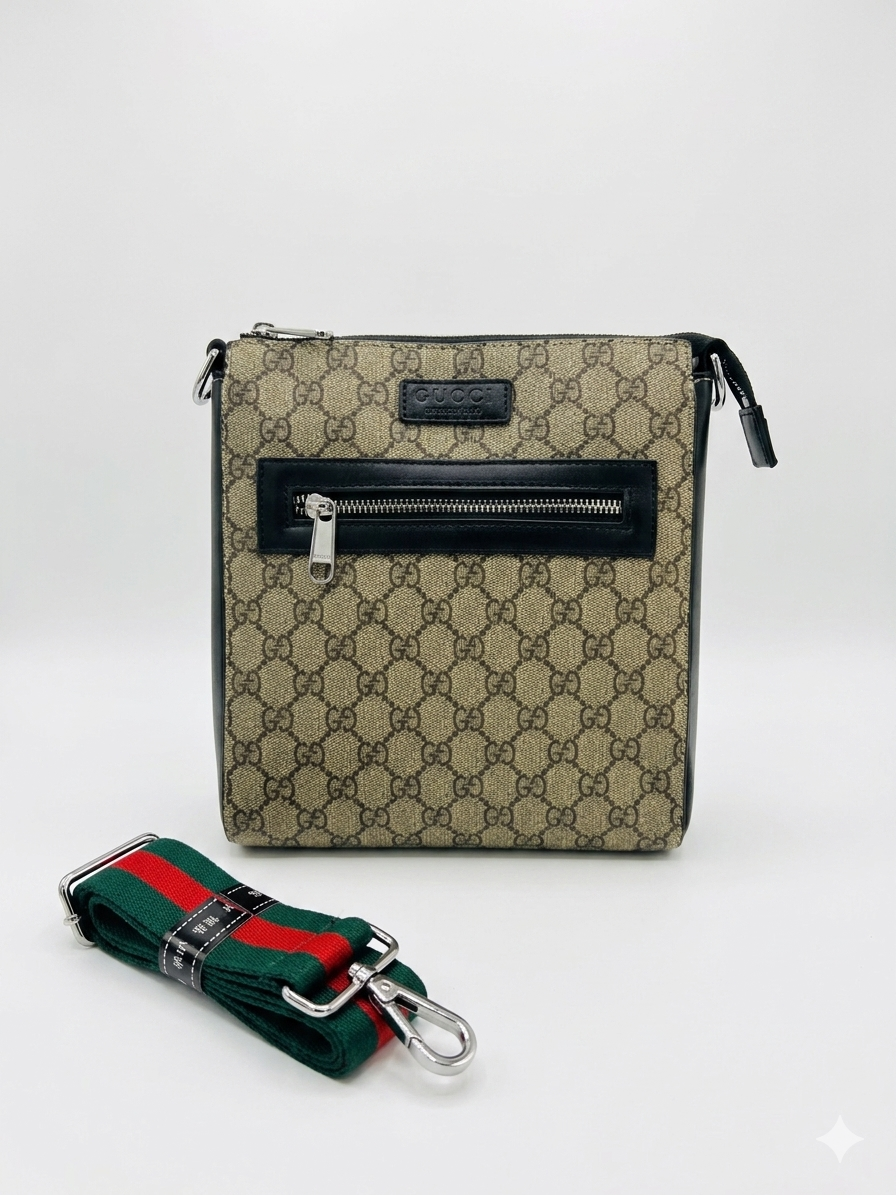 Gucci GG Supreme Web Strap Messenger Bag