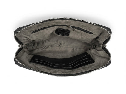 Hermès Embossed Horse & Carriage Wristlet Clutch