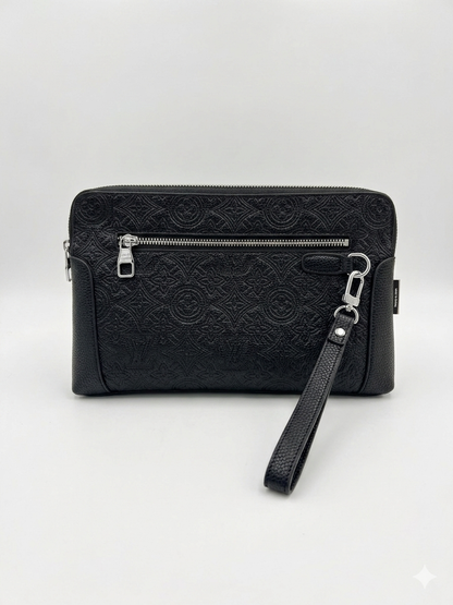 Louis Vuitton Monogram Embossed Leather Clutch & Wristlet