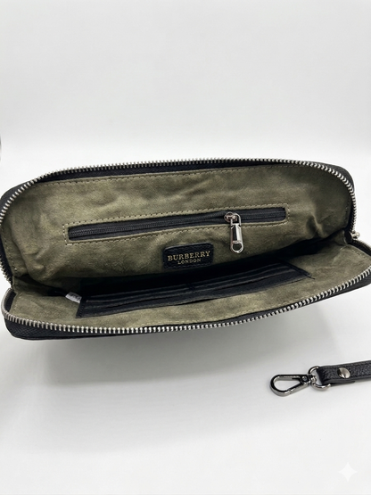 Burberry Embossed Check & Equestrian Knight Clutch