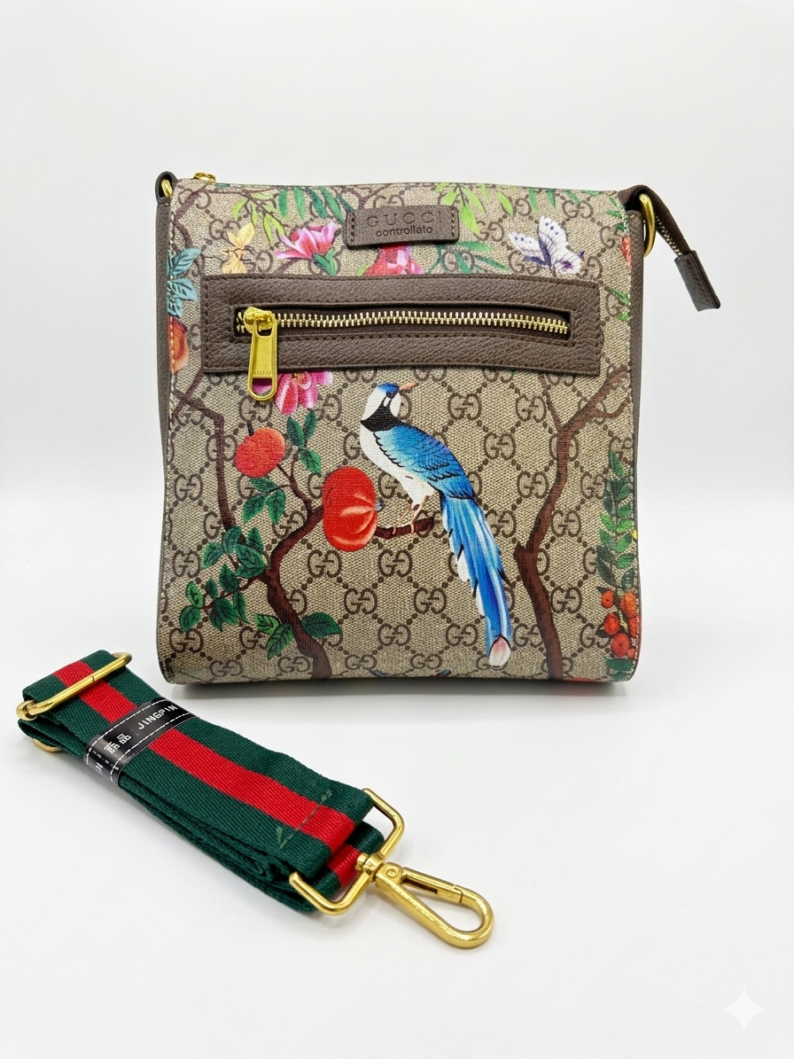 Gucci GG Supreme Tian Bird Messenger Bag