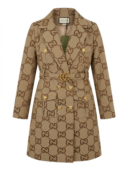 Gucci GG Canvas Belted Trench Coat