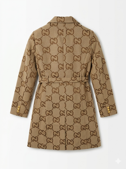 Gucci GG Canvas Belted Trench Coat