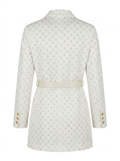 Louis Vuitton Monogram Double-Breasted Belted Blazer Dress