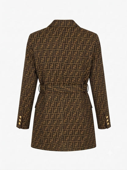 Fendi FF Motif Embellished Blazer Jacket