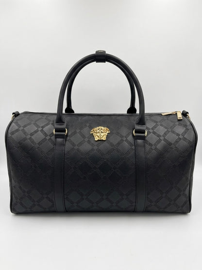 Versace Medusa Greca Embossed Duffle Bag