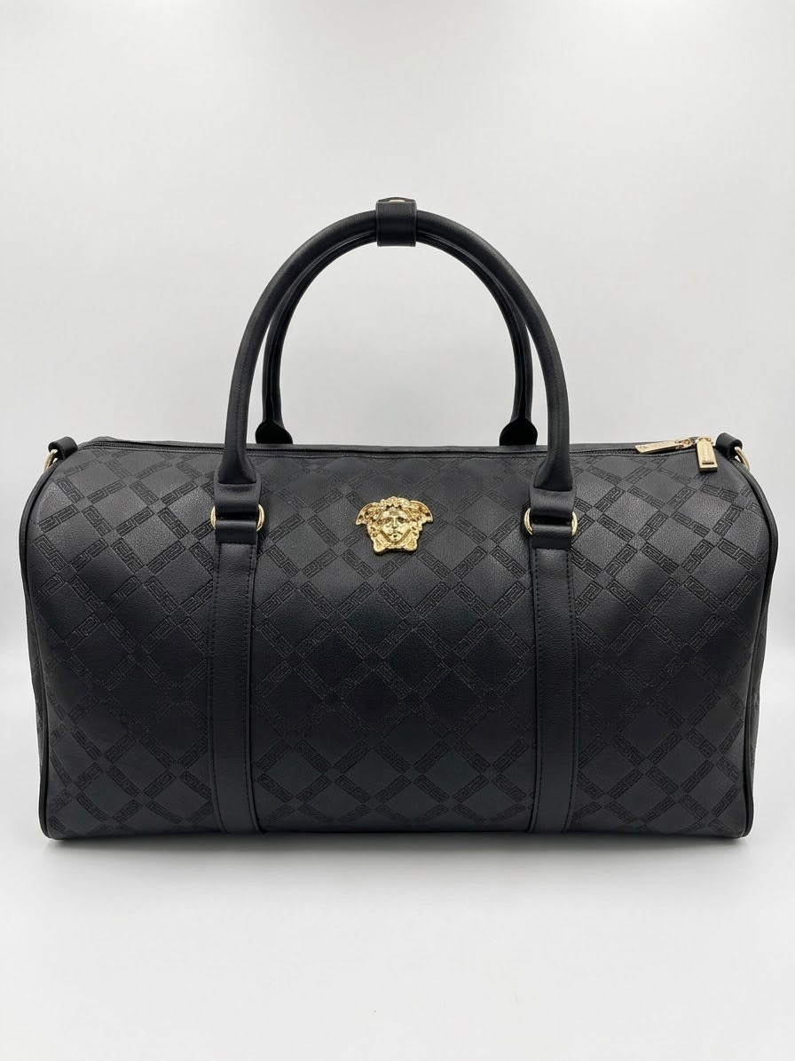Versace Medusa Greca Embossed Duffle Bag