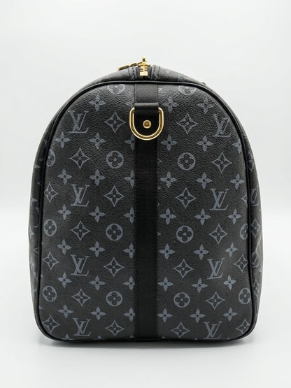 Louis Vuitton Monogram Eclipse Keepall Bandoulière Duffle Bag