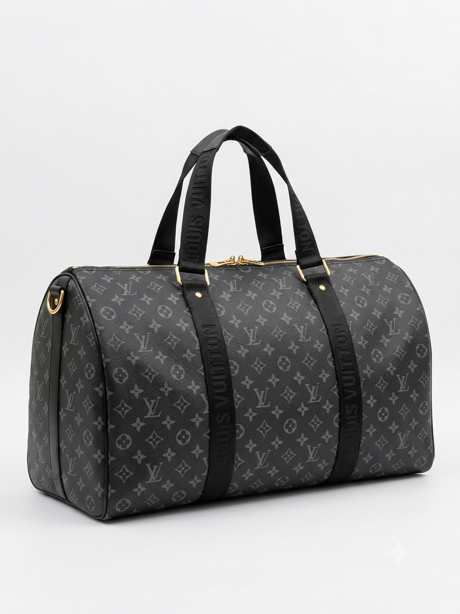 Louis Vuitton Monogram Eclipse Keepall Bandoulière Duffle Bag