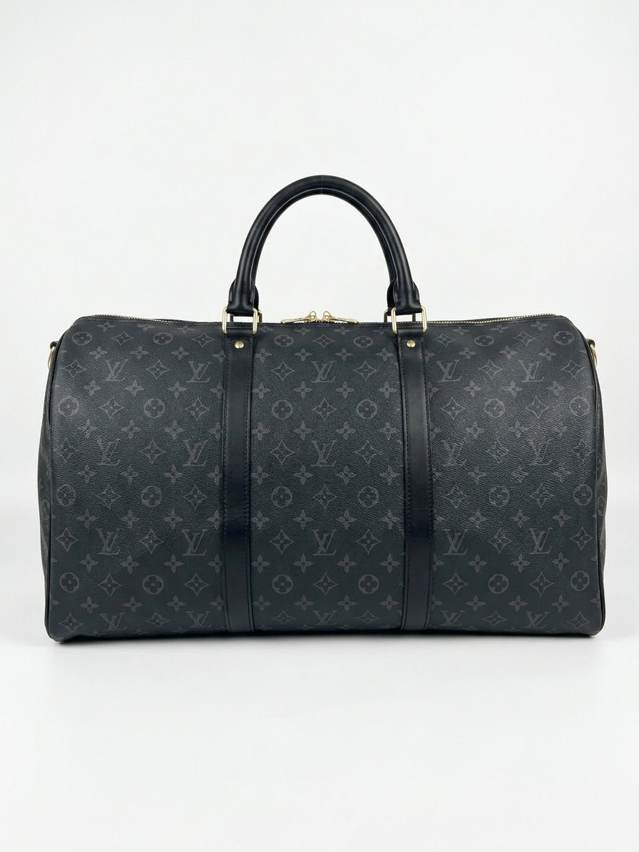 Louis Vuitton Monogram Eclipse Keepall Duffel Bag