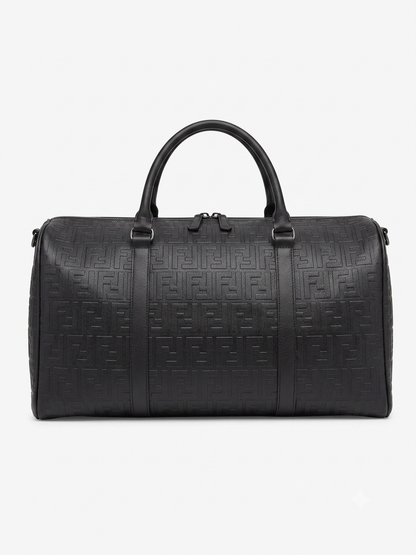 Fendi FF Motif Embossed Leather Duffel Bag