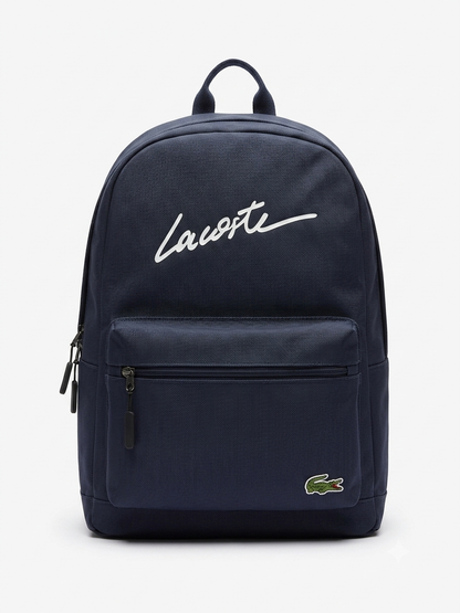 Lacoste Script Logo Canvas Backpack