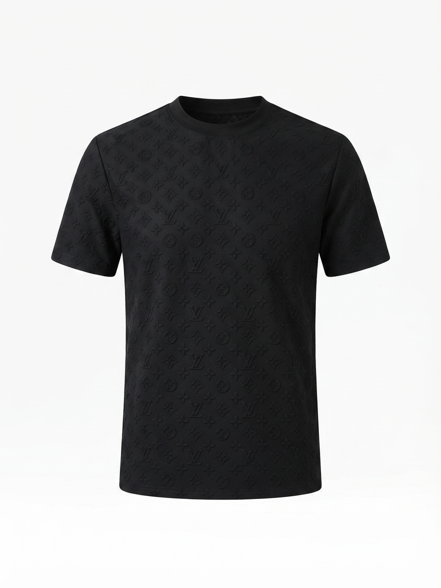 Louis Vuitton Monogram Embossed  T-Shirt Made in China