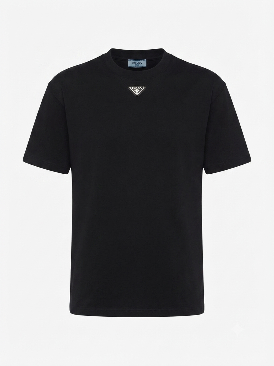 Prada Triangle Logo T-Shirt Made in China