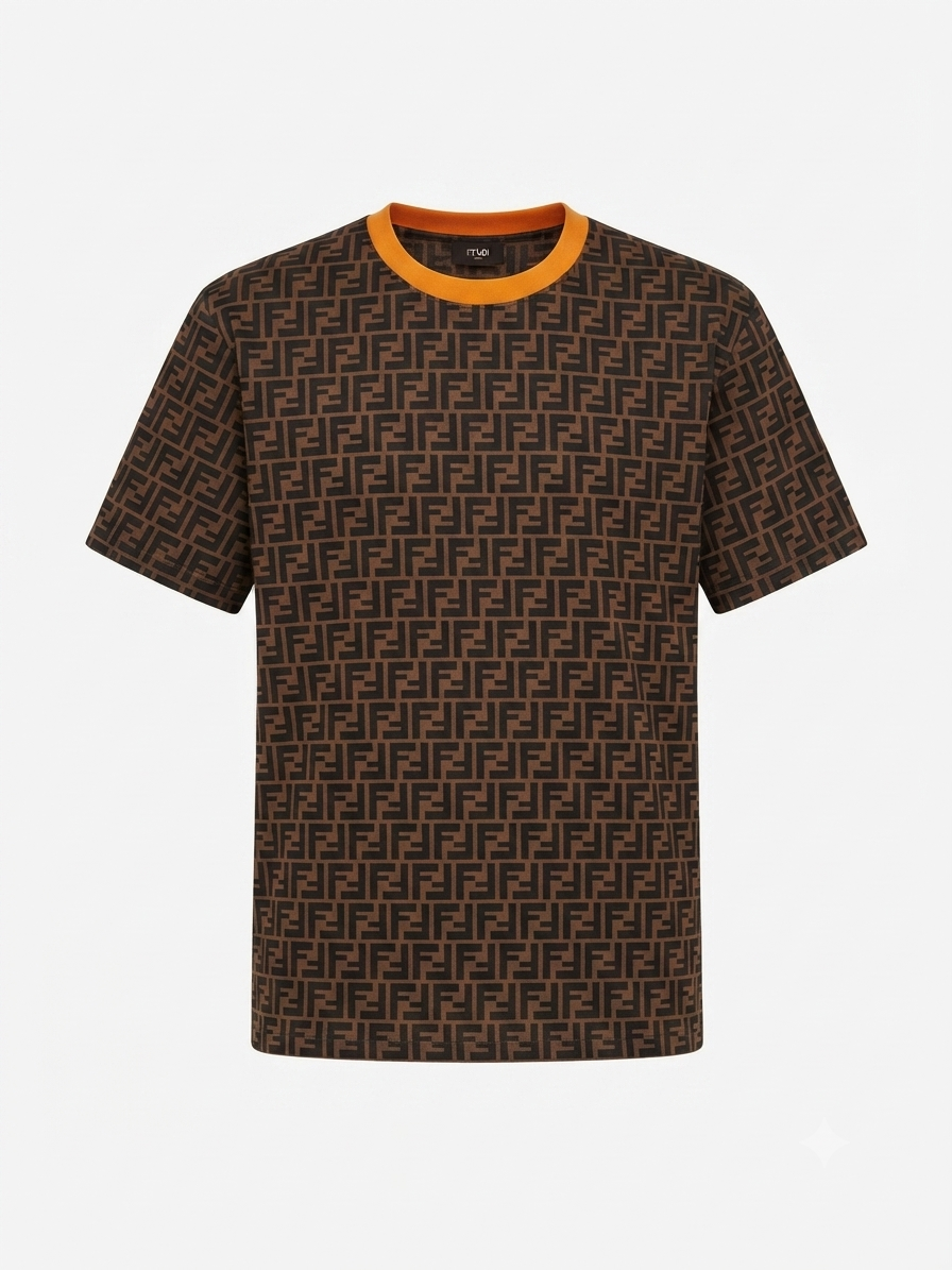Fendi FF All-Over Monogram T-Shirt Made in China