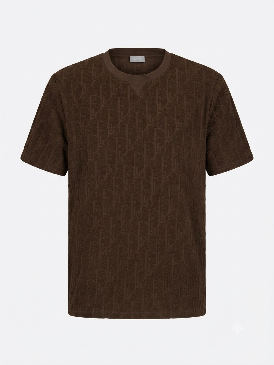 Dior Oblique Brown T-Shirt Made in China